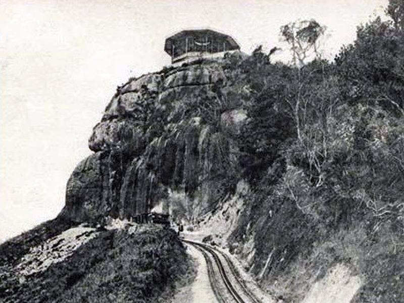 La línea ferroviaria a principios del siglo XX.