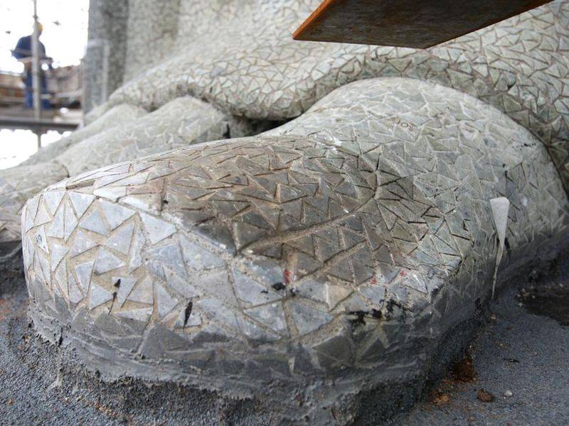 Los dedos de los pies del Cristo Redentor de Río