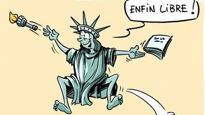 Humor sobre la estatua de la libertad