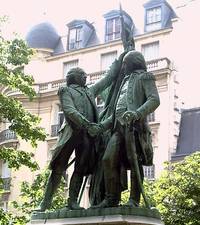 Estatuas de Lafayette y Washington, París