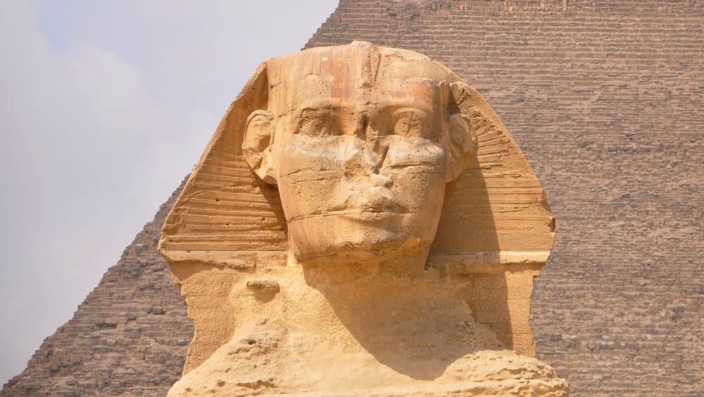 El rostro de la Esfinge de Egipto