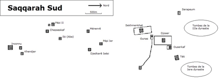 Mapa de Saqqara Sur (Haga clic para ampliar)