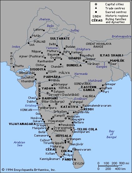 Mapa de Delhi Sultanate