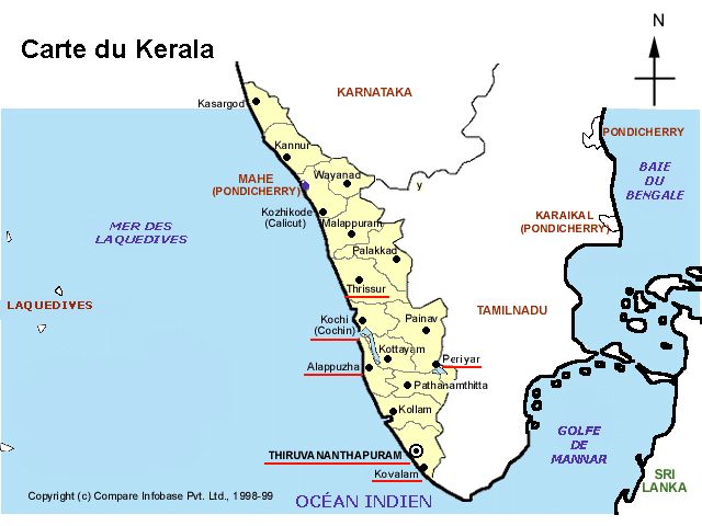 Mapa de Kerala