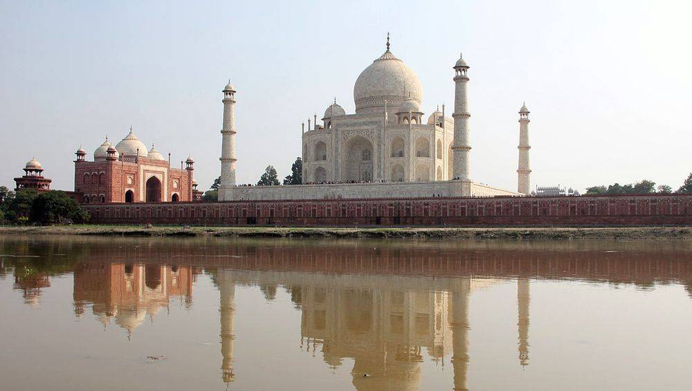 El Taj Mahal visto desde el lado norte