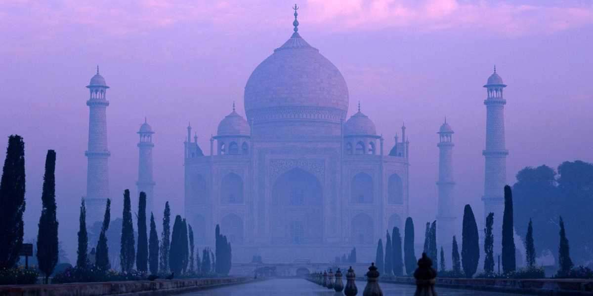 El Taj Mahal al atardecer