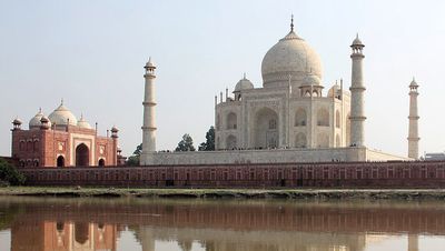 El Taj Mahal visto desde el lado norte