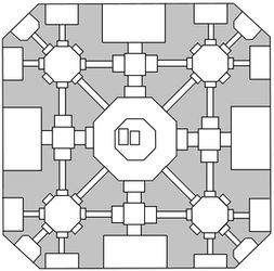 Mapa del mausoleo del Taj Mahal