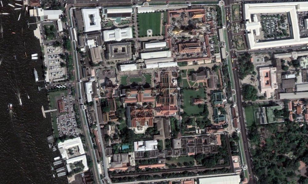 Vista aérea del palacio real