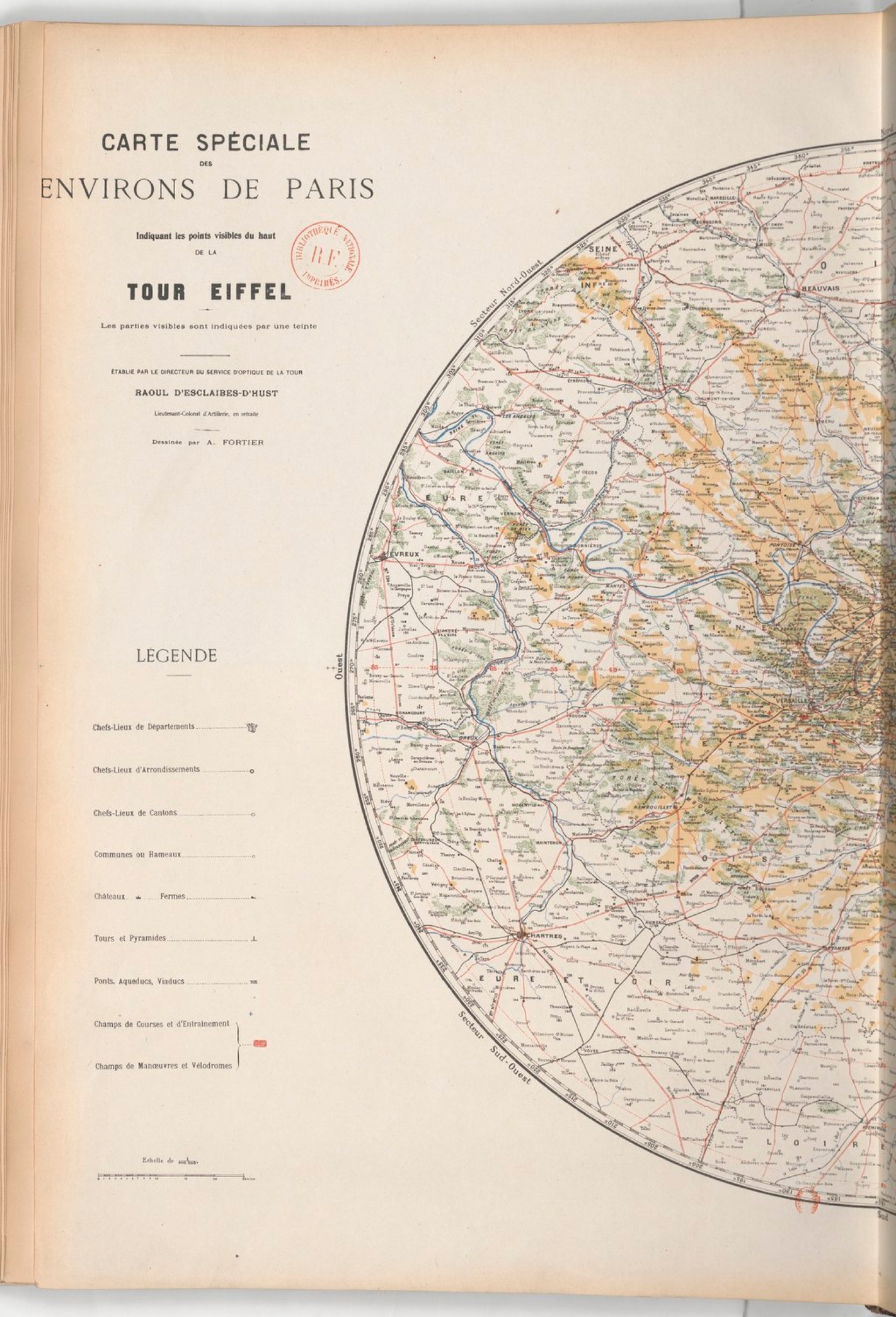 Mapa de los alrededores de París