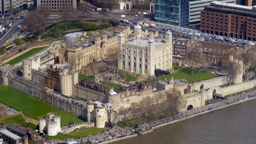 Vista aérea de la torre de londres