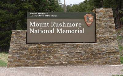 A l'accueil du mont Rushmore